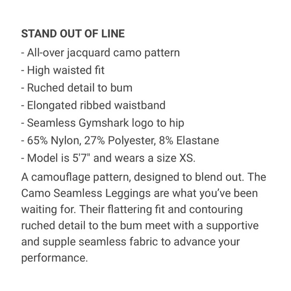 Gymshark Camo Seamless Three Piece Set - Picture 15 of 15